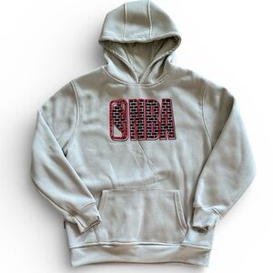 OFFICIAL NBA PULLOVER HOODIE WITH  RED & BLACK LOGO KANGAROO POCKET SIZE 14-16